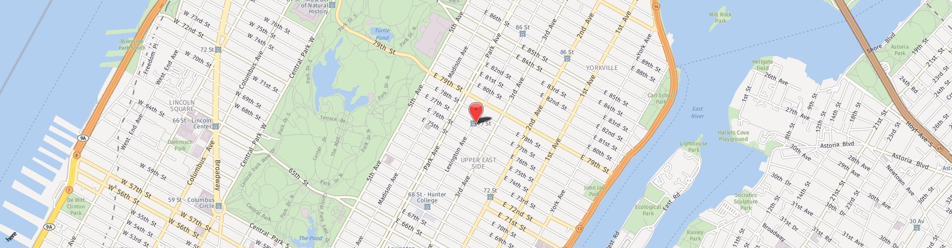 Location Map: 150 East 77th Street New York, NY 10075