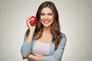 Woman eating a healthy diet during weigth loss program in New York, NY